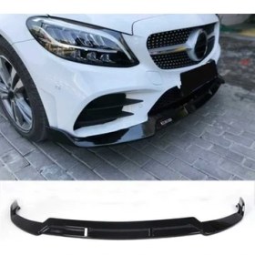 Resim Çmk Mercedes W205 2019+ C Serisi Ön Lip Brabus- Piano Black (Parlak Siyah) 