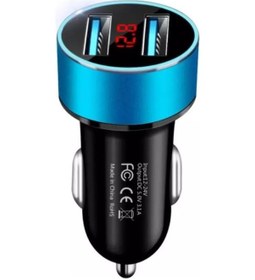 Resim Herşey Fırsat Oto Telefon Şarj Cihazı 2Li Usb-Mavi 