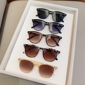 Resim 5 adet Avrupa ve Amerika Trendy Kombinasyon Çok Renkli Klasik Renk Eşleştirme Yuvarlak Çerçeve Moda Gözlük Seti 