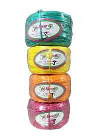 Resim Favori İp Halat Fh03 Pp Naylon Burgulu Örgü Çamaşır İpi - Sarı - 100 Metre - 3 Adet Diğer 