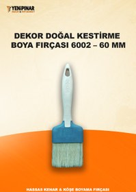 Resim Dekor Doğal Kestirme Boya Fırçası 6002 – 60 mm | Hassas Kenar & Köşe Boyama Fırçası 