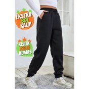 Resim BSBSPOR Oversize Eşofman Altı 3 Iplik İçi Pamuklıu Jogger 