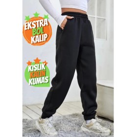 Resim BSBSPOR Oversize Eşofman Altı 3 Iplik İçi Pamuklıu Jogger 