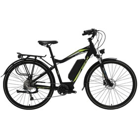 Resim Bisan E-City Elektrikli Şehir Bisikleti Siyah-Yeşil-48 cm 