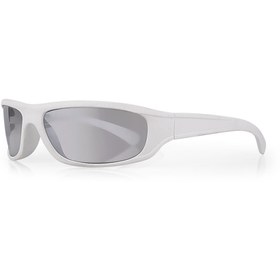 Resim Kinary Bisiklet Güneş Gözlüğü Beyaz Mat Çerçeve Gri Aynalı Cam 3007 