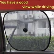 Resim 2 Paket Poliamid Yan Pencere Güneşliği Vakumlu - Araba Penceresi Güneş Engelleyici Isı ve Güneş Koruması İçin, Kolay Kurulum ve Sürüş Sırasında Net Görüş İçin Ayarlanabilir 