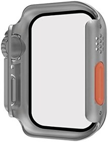 Resim Elfia Apple Watch 7 41mm - Watch Ultra 49mm ile Uyumlu Kasa Dönüştürücü Ekran Koruyucu Darbe Korumalı Kasa Koruma, Gard26 Gri 