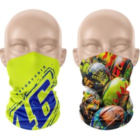 Resim dairaksesuar 2'li Set Bandana Erkek Bandana Kadın Bandana Motosiklet Bandana Boyunluk Balaklava Outdoor 