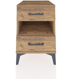 Resim Kronos Komodin Tek Raflı 2 Çekmeceli 44x59x64 Çam-çam Atlas Çam 