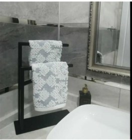 Resim Genel Markalar Siyah Ferforje Döküm Malzeme Sağlam Devrilmez Set Üstü Havluluk Ev Hediyesi 