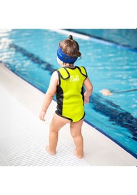 Resim Owli Swimwarm Üşütmeyen Bebek Mayosu Neon Sarı - Siyah 001 