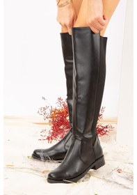 Resim Fox Shoes Siyah Suni Deri Kadın Çizme J726533209 