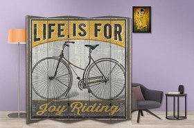 Resim Retro Tasarımlı Oda Bölücü Paravan 180 x 200 cm 