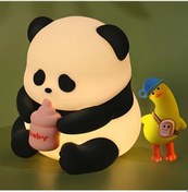 Resim Boatshop1 Bambu Ördek Huahua Panda Işığı Usb Şarj Edilebilir Bebek Uyku Gece Lambası Sevimli Karikatür Silikon Işık Rgb Seven Renk Çocuklar Doğum Günü Hediyeleri 16renk Şarj Edilebilir 