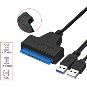 Resim aogo Usb 3.0 Sata 2.5/3.5 Inç Ssd Hdd Adaptör Destekli Sata Usb Çevirici Kablo 22 Pin Sata 