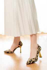 Resim Divolya Scarlet Leopar (8cm) Topuk Boyu Günlük Kullanım Stiletto 