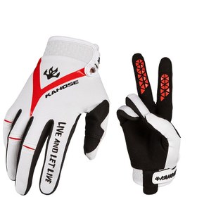 Resim Yeni Beyaz Uzun Parmak Tam Parmak Dokunmatik Ekran Uzun Parmak Tam Parmak Bisiklet Dış Mekan Sporları İnce Nefes Alabilir Erkek ve Kadınlar için Sürüş Eldivenleri 