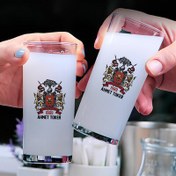 Resim Renkli Spesial İsim Yazılı Hediyelik İkili Rakı Bardağı Seti 