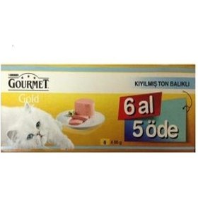 Resim Purina Gourmet Gold 6 Al 5 Öde Kıyılmış Ton Balıklı Yetişkin Kedi Maması 85 G 