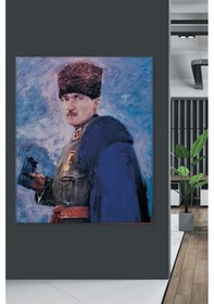 Resim Cephede Görev Alan Atatürk Yağlı Boya Efektli Kanvas Duvar Tablo 221557 
