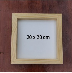 Resim 20x20cm Beyaz Ahşap Çerçeveli Pano Camsız - Arkalık Sabit 