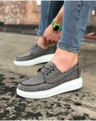 Resim Lussen Gri Klasik Erkek Ayakkabı Outdoor Grey Casual Man Shoes 