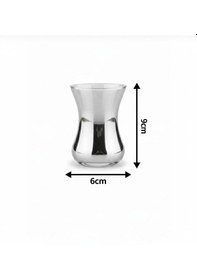Resim Rova Tr Titanyum Kaplama 6 Kişilik Çay Bardağı Seti Gümüş 