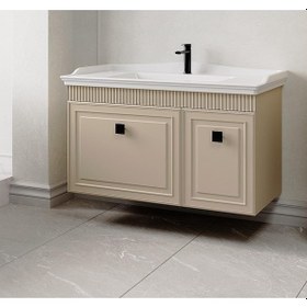 Resim Denko Hana 100 Cm Sahra Banyo Dolabı Alt Modül Lavabo Sahra 