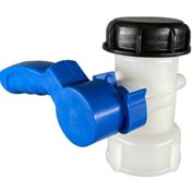 Resim Dn40 Ibc Su Tankı Evrensel Vana Adaptörü, 62mm Çıkış Kontrol Vanası, Asit Ve Alkali Dirençli 