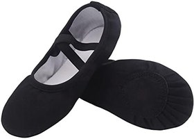 Resim Bale ayakkabısı, kız, deri bale ayakkabısı, jimnastik ayakkabısı, bölünmüş deri tabanlı dans ayakkabısı, çocuklar ve yetişkinler için 