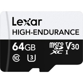 Resim Lexar High Endurance 64 GB Micro SD 100 MB V30 4K Hafıza Kartı 