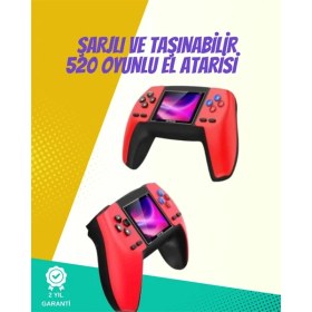 Resim Kuzgun Ticaret Bfs P5 Retro Gamepad – Kompakt Tasarım, 520 Oyun, Nostalji Sevenlere Özel 