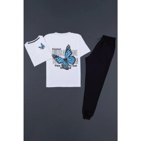 Resim Kelebek Sırt Baskılı Eşofman Takımı 