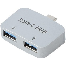 Resim Type C To Usb 3.0 2 Port Hub 3.1 Çevirici Dönüştürücü Çoklayıcı Çoğaltıcı 