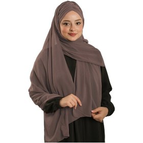 Resim Hürrem Bone Vizon Pratik Hazır Geçmeli Bone Şal Şifon Drapeli 2507 10 vizon 