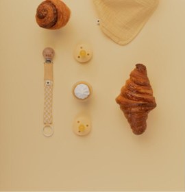 Resim Bibs Paci Braid Emzik Askısı - Pale Butter/ıvory 