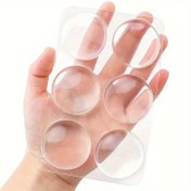 Resim 1 adet/2 adet/6 adet Yumuşak PVC Kapı Kolu Duvar Koruyucu - Çok Renkli, Yarı Daire, Güçlü Kendinden Yapışkanlı ve Kalınlaştırılmış, Kapıların Duvarlara Karşı Maksimum Koruma Sağlar 