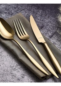 Resim Aryıldız Elegant Gold Pvd 24 Parça Çatal Kaşık Bıçak Takımı 