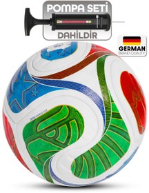 Resim Telvesse Futbol Topu Trionix 2026 Dünya Kupası Pompalı Set Dayanıklı Sert Zemin Halı Saha Topu No:5 