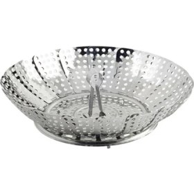 Resim Pazariz Buharda Pişirme Aparatı Haşlama Sepeti Katlanabilir Sebze Pişirme 