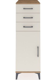 Resim Kronos Dolap 2 Raflı 3 Çekmeceli Tek Kapaklı 44x59x134 Çam-aytaşı Atlas Çam 