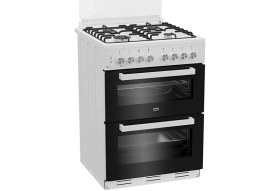 Resim Beko Fd 410 Çift Bölmeli Beyaz Ocaklı Fırın 