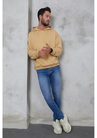 Resim Twenty3 Erkek Oversize Kapüşonlu Kanguru Cepli Ribanalı Uzun Ko (556536066) 