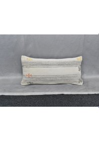 Resim Zehra Abla Halı Yeni El Dokuma Dekoratif Lumbar Kilim Kırlent Yastık Kılıfı 6625 Çok Renkli 