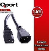 Resim Q-POWU 1.5metre Monitör Ara Power Kablosu Qport