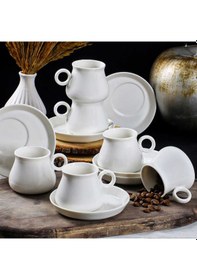 Resim Perotti 11918 Pablo 12 Parça Türk Kahvesi Porselen Fincan Takımı 