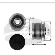 Resim GATES ALTERNATÖR KASNAGI RENAULT K7M KANGOO, MEGANE, CLIO 1.4, 1.6 GNZRZ 