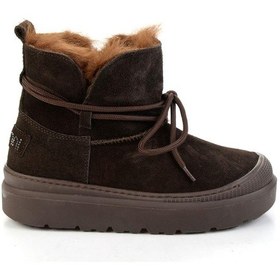 Resim Kahve Hakiki Deri Kadın Bot & Bootie K02748100202 Kahve 