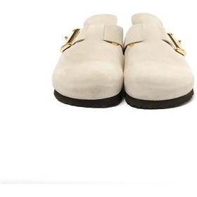 Resim Capuccıno Terlik Kadın 17d5 Frau Velour-s Cappuccino Taupe Capuccıno Krem 