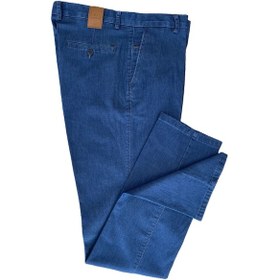 Resim Gruva Erkek Regular Fit Normal Kesim Likralı Esnek Rahat Tensel İnce Yazlık Kot Pantolon Mavi 
